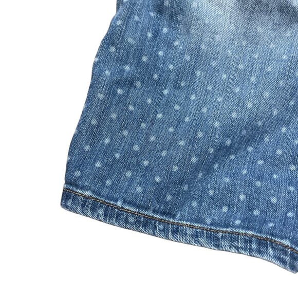 Fat Face Polka Dot Denim Jean Shorts Medium Wash Women's Size 12 Twee Y2K - Picture 11 of 13